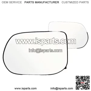 Pair of Non-Heated Driver and Passenger Side Mirror Glass - Flat Glass, with Backing Plate, for Sedan - Replacement for 2006-2011 Honda Civic - Fits 76253SNAA01, 76203SNAA01 / HO1324119, HO1325119