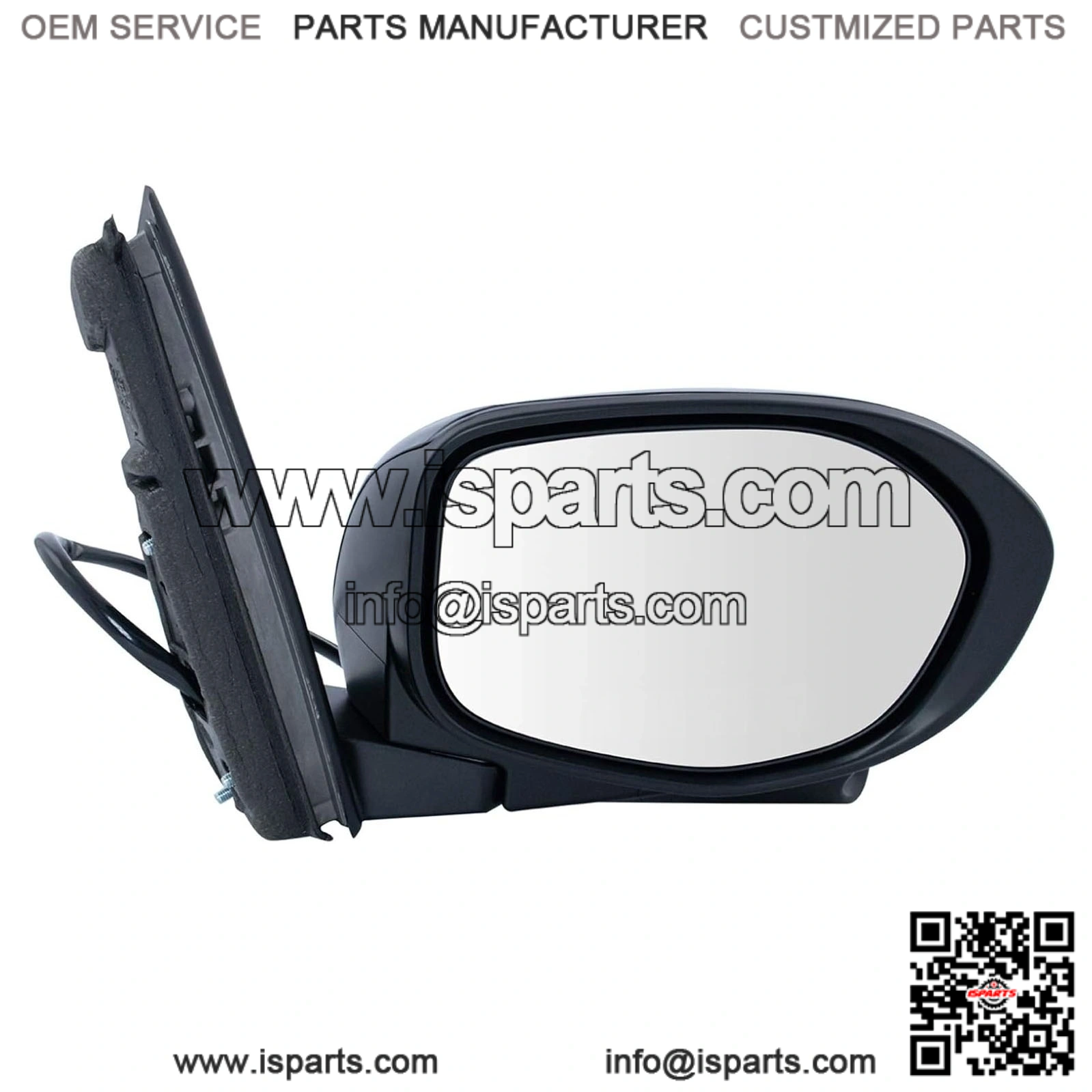 Power Heated Mirror Assembly with Camera, Smooth Paint to Match Black, Compatible with 2014-2017 Honda Odyssey EX & EX-L Passenger Side