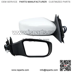Right Passenger White Side Mirror Compatible with Nissan Altima 2013-2018 Sedan, Power Glass, Non-Folding, Non-Heated, Door Mirrors Outside Rear View Mirror, Replace # 963013TH0A
