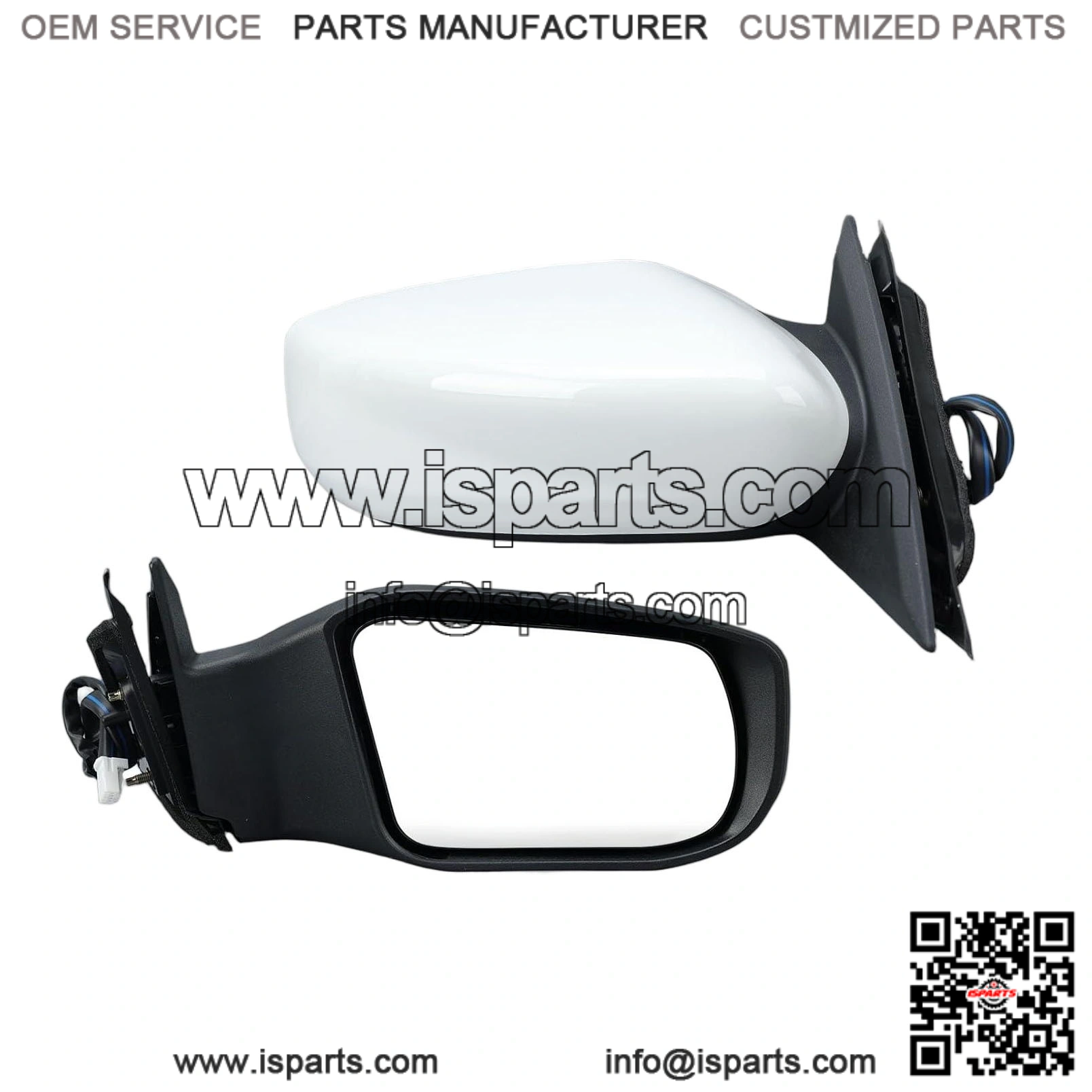 Right Passenger White Side Mirror Compatible with Nissan Altima 2013-2018 Sedan, Power Glass, Non-Folding, Non-Heated, Door Mirrors Outside Rear View Mirror, Replace # 963013TH0A
