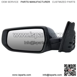 Driver Side View Mirror Compatible with Chevy Malibu 2016-2022, Non Heated, Without Signal Light, Manual Folding, LH (Gloss Black)