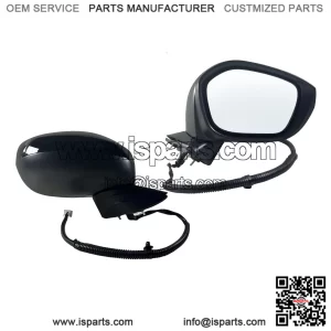 Right Passenger Side Mirror Fits 2022-2026 Honda Civic Sedan/Hatchback, Power Glass, Manual Folding, Match to Crystal Black Pearl, Replace HO1321350, 76208T20A01 (3 Pins)