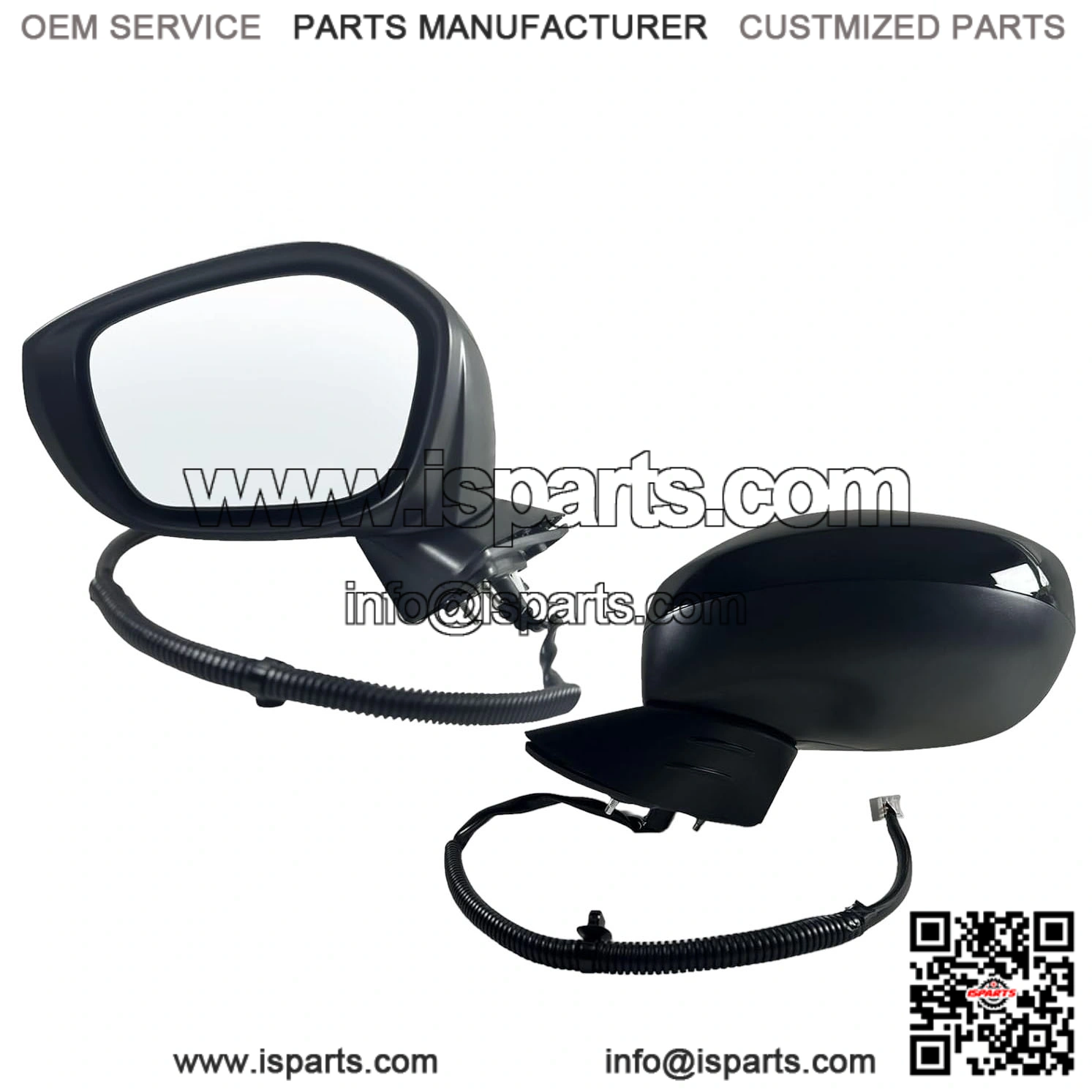 Left Driver Side Mirror Fits 2022-2026 Honda Civic Sedan/Hatchback, Power Glass, Manual Folding, Match to Crystal Black Pearl, Replace HO1320350 (3 Pins)