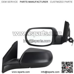 Left Driver Side Mirror Compatible With 2012-2016 Honda CRV CR-V, Manual Folding, Power Glass, Black, Replace # 76258-T0A-A11 (3 Pins)