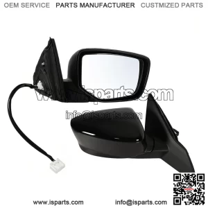 Right Passenger Side Mirror Fits 2013-2017 Honda Accord Sedan/Coupe, Power Glass, Without Heated, Without Turn Signals, Without Blind Spot, Match Black, Replace 76208T2FA11 (3 Pins)
