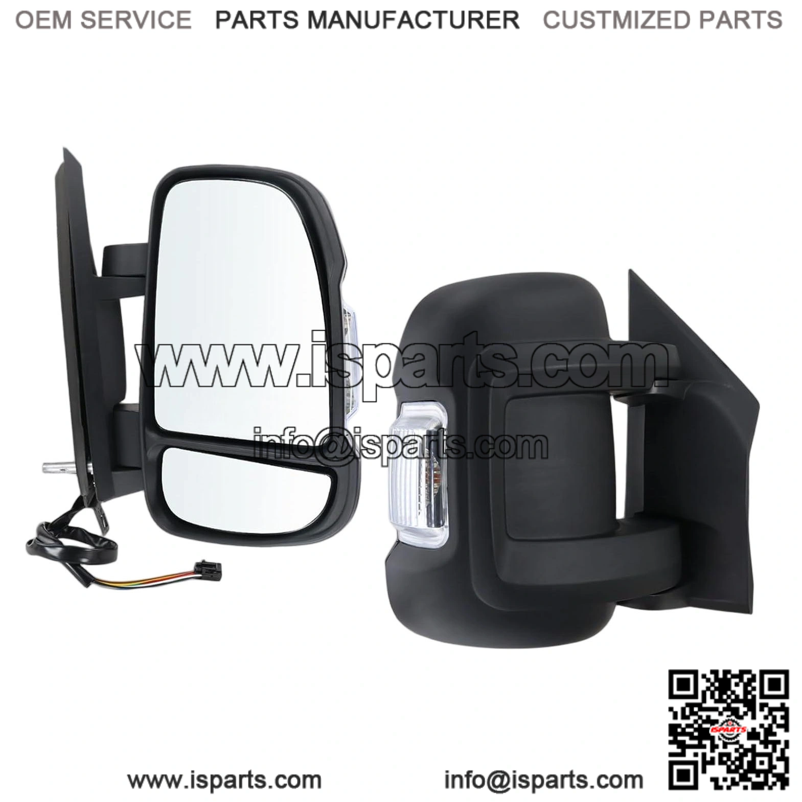 Right Passenger Side Mirror Compatible with 2014-2026 Ram Promaster 1500/2500/3500, Power Glass, Heated, Turn Signal Light, Manual Folding, Replace CH1321376, 5VE98JXWAD (8 Pins)
