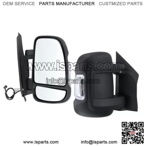 Right Passenger Side Mirror Compatible with 2014-2026 Ram Promaster 1500/2500/3500, Turn Signal Light, Manual Folding, Without Power Glass, Non-Heated, Replace CH1321417, 5VE98JXWAB (2 Pins)