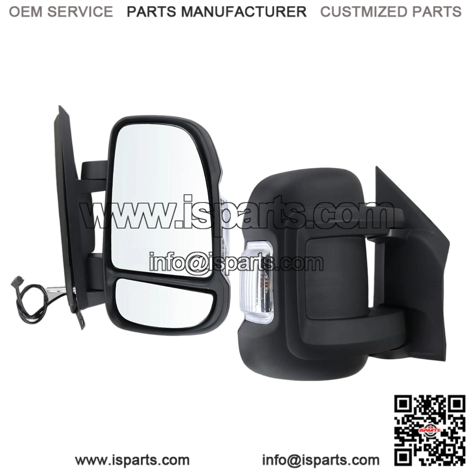 Right Passenger Side Mirror Compatible with 2014-2026 Ram Promaster 1500/2500/3500, Turn Signal Light, Manual Folding, Without Power Glass, Non-Heated, Replace CH1321417, 5VE98JXWAB (2 Pins)