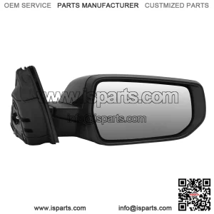 Passenger Side View Mirror Compatible with Chevy Malibu 2016-2022, Blind Spot Detection, Memory, Heated, Turn Signal Light, Manual Folding, 12 Pins, Gloss Black
