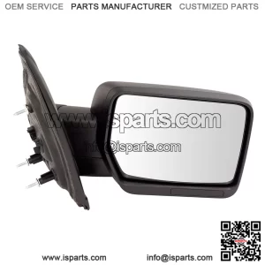 Passenger Side Power Mirror, Textured Black, Manual Fold, Compatible with 2009-2014 Ford F-150 (FO1321348 FO1321408)