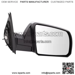 Passenger Side Mirror Assembly, Power Heated, Blind Spot, Foldaway, Chrome, Smooth Textured Black, Compatible with 2014-2021 Toyota Tundra Limited