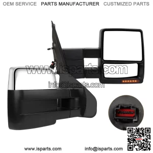Towing Mirrors Fit 2007-2014 Ford F-150 Truck, Left and Right Side Tow Mirrors, Power Control, Heated & Turn Signal Light