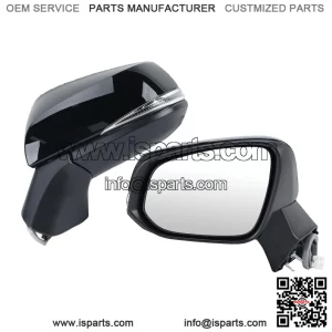 Left Driver Side Mirror Compatible with Toyota RAV4 2019-2024, Power Heated, Turn Signal, Blind Spot, Door Rear View Mirrors, 8 Pins, Black