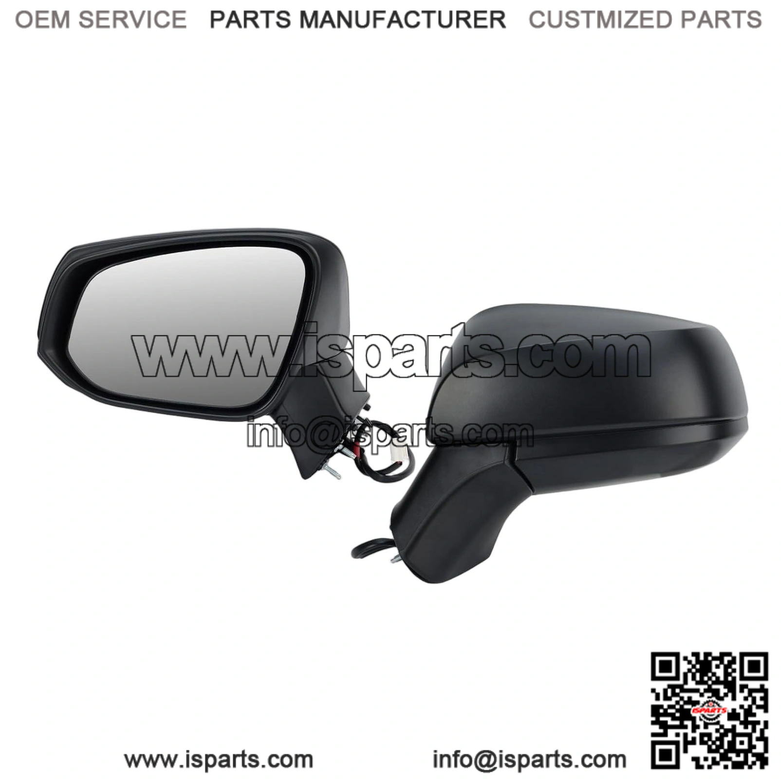Left Driver Side Mirror Compatible with Toyota RAV4 2019-2024, Power Manual Folding, Non-Heated, Door Rear View Mirrors, 3 Pins
