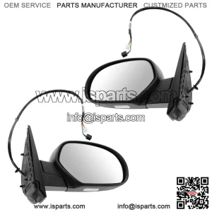 Driver and Passenger Side Mirror Assembly 2 Piece Set, Power Heated, No Memory, Black, Compatible with 2007-2013 Chevy Avalanche Suburban, 2007-2014 Suburban GMC Yukon Yukon XL 1500