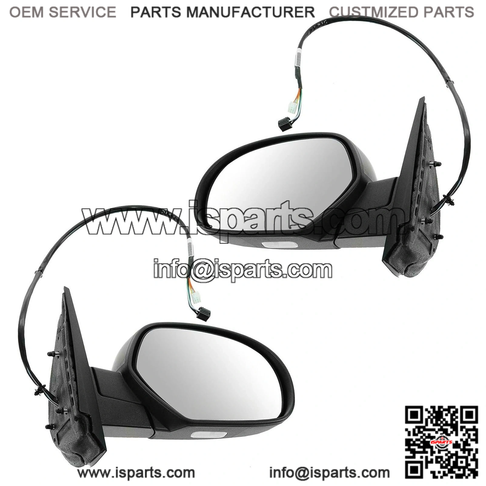 Driver and Passenger Side Mirror Assembly 2 Piece Set, Power Heated, No Memory, Black, Compatible with 2007-2013 Chevy Avalanche Suburban, 2007-2014 Suburban GMC Yukon Yukon XL 1500