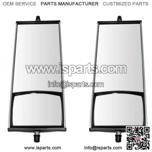 West Coast Mirrors, Manual, 16 x 6.5 Inch, Aluminum, Convex, Left and Right, Compatible with 2000?C2017 Ford F-650, 1997?C2009 Chevrolet T6500, 1997?C2009 GMC T6500, 2011?C2018 Ram 4500, 2000?C2019 Volvo VNL, 2002?C2017 Isuzu NPR