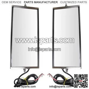 West Coast Mirror Set, Heated with Turn Signal, 16 x 7, Manual, Compatible with 2000?C2017 Ford F-650, 1997?C2009 Chevrolet T6500, 1997?C2009 GMC T6500, 2011?C2017 Ram 4500, 2003?C2019 Freightliner M2 106, 2013?C2019 Kenworth T680