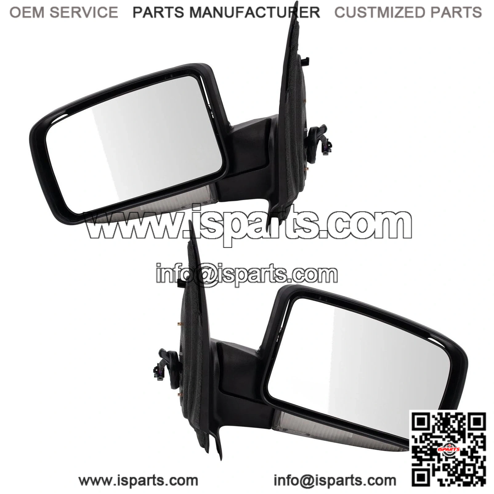 Driver and Passenger Side Mirror Assembly Set, Power Heated, Memory, Power Folding, Turn Signal, Puddle Light, Smooth Black Paint to Match, Compatible with 2005-2006 Ford Expedition, 2003-2006 Lincoln Navigator