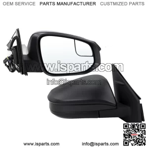 Right Passenger Side Door Mirror Compatible With 2016-2018 Toyota RAV4, Power Glass, Manual Folding, Black, Replace TO1321345, 879100R200 (3 Pins)