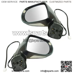 2 Piece Driver and Passenger Side Mirror Assembly Set, Electric Adjustment, Heated, No Memory, Black, Compatible with 2013-2015 Lexus RX350 RX450h (LX1320128 LX1321128)