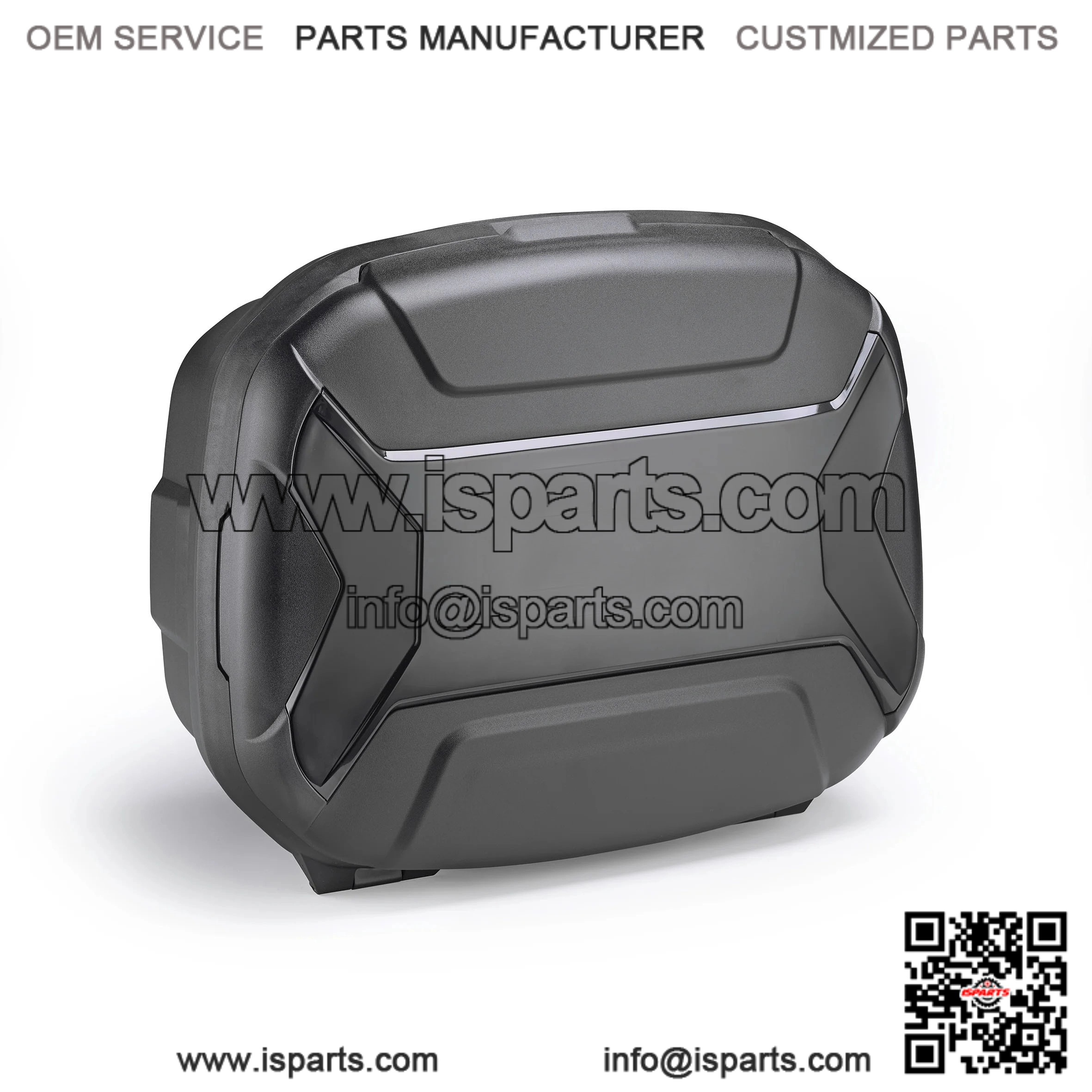 Black 70L Side Pannier Cases for QJ ENGINE SRT 600 SX (2024) - Motorcycle Luggage Set