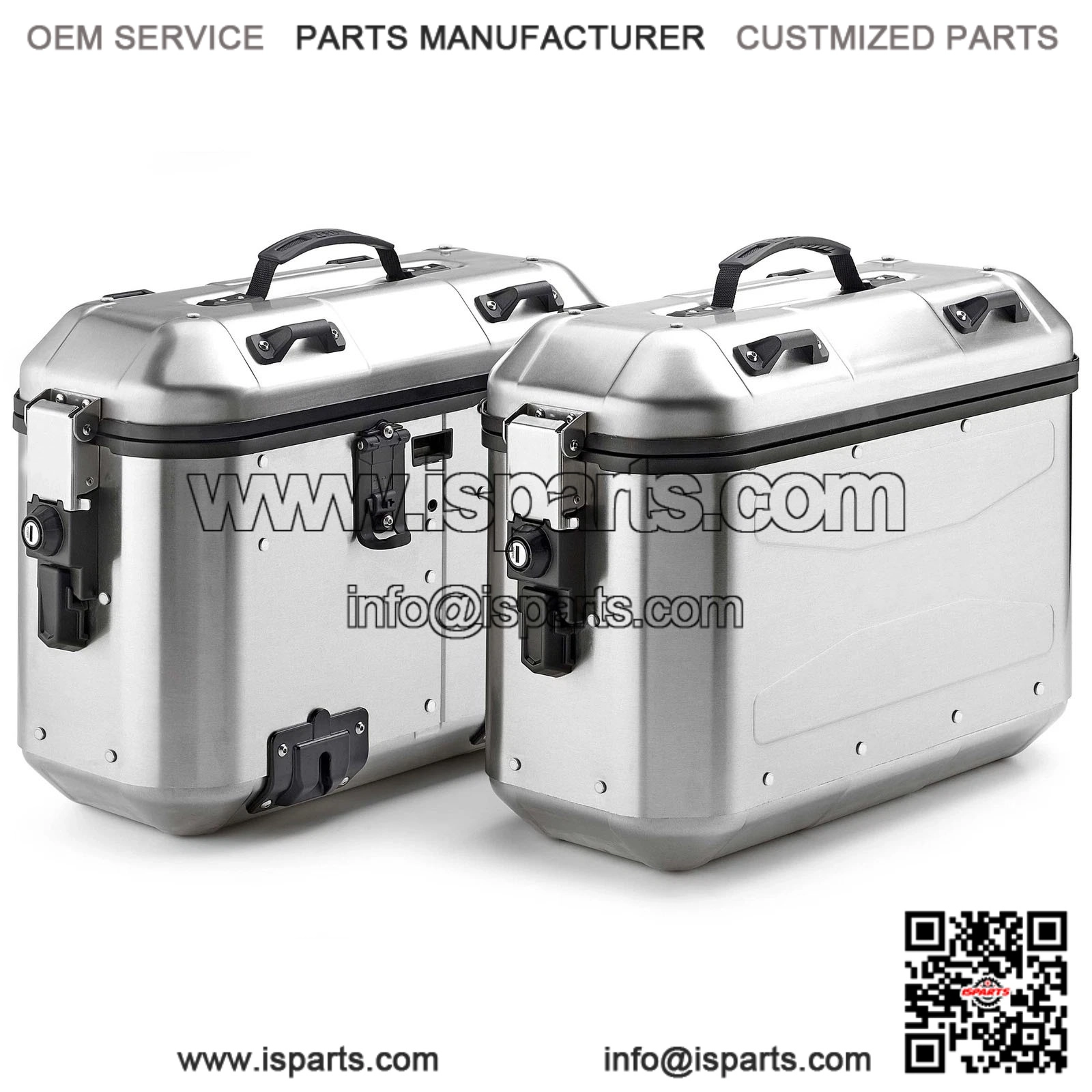 Aluminium 72L Side Cases for QJ ENGINE SRT 600 SX (2024) - Metal Motorcycle Panniers