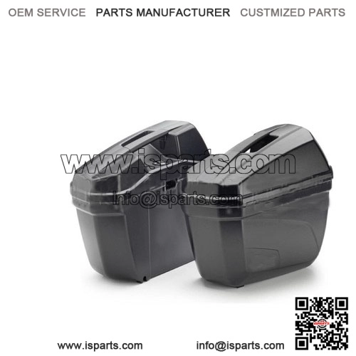 Black 44L Side Cases for QJ ENGINE SRT 600 SX (2024) - Motorcycle Luggage