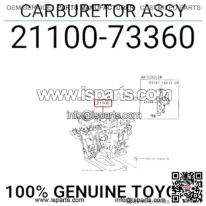 Genuine Toyota Carburetor Assembly 21100-73360