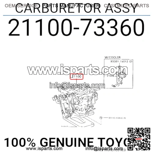 Genuine Toyota Carburetor Assembly 21100-73360