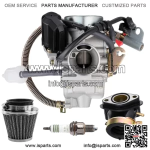 PD24J 24mm Carburetor for GY6 125cc 150cc 4-Stroke Engines (152QMI, 157QMJ)