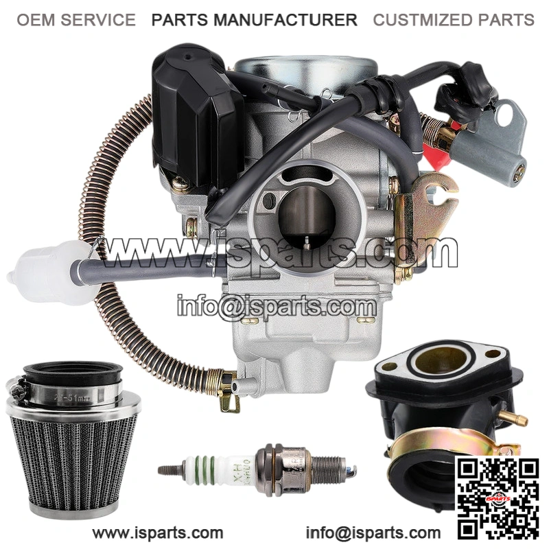 PD24J 24mm Carburetor for GY6 125cc 150cc 4-Stroke Engines (152QMI, 157QMJ)