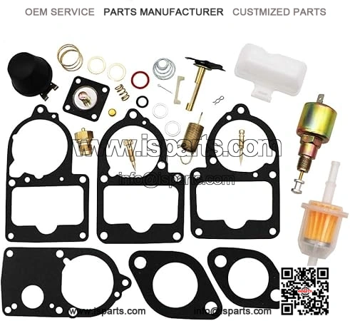 KIPA VW SOLEX Brosol Bocar Carburetor Rebuild Kit for 28 30 34 PICT-3 with Float & 12V Cut Off Solenoid