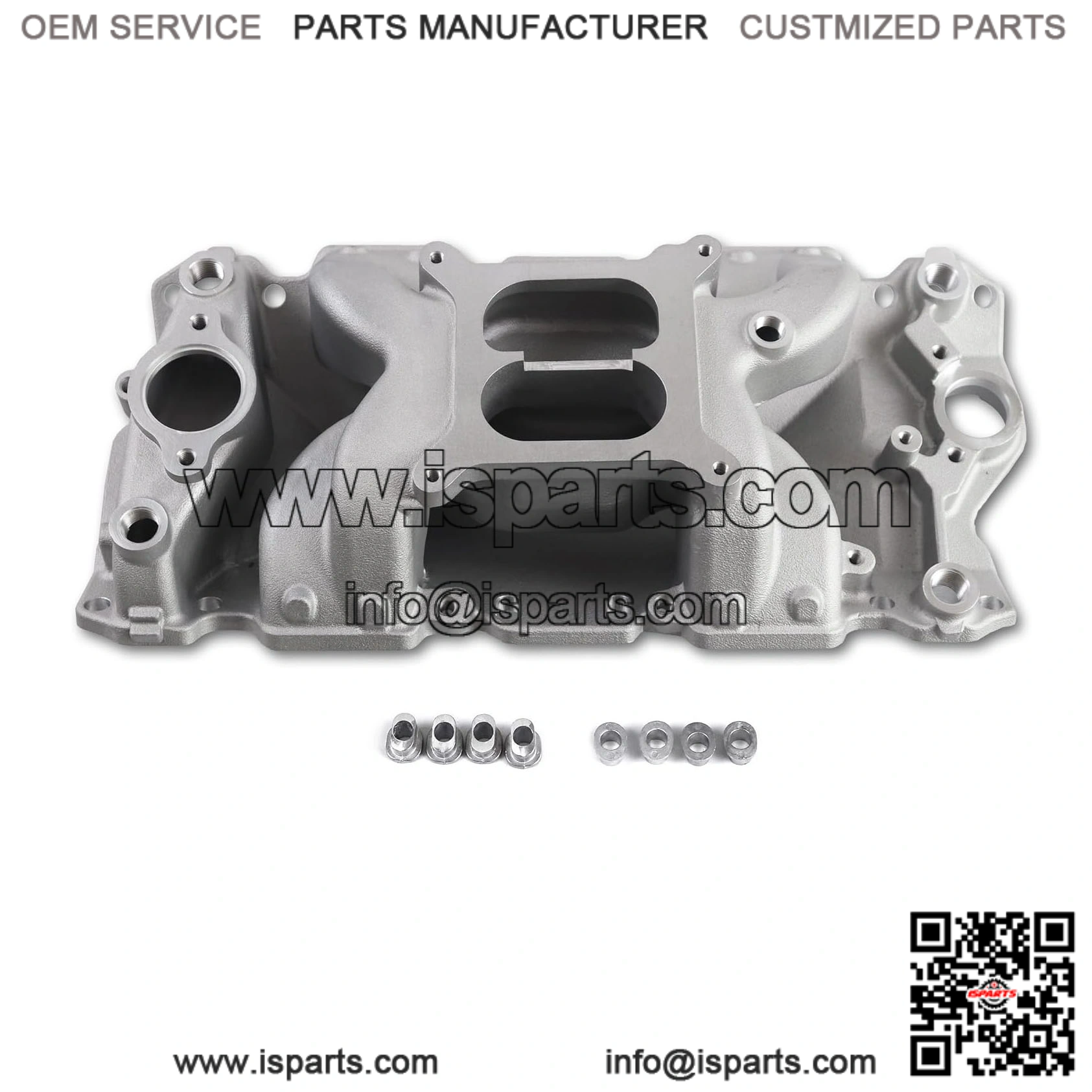 7501 2026 Vortec Air-Gap Intake Manifold ?C Aluminum Dual Plane Compatible with Chevy Small Block SBC 1955-1986 262 265 267 283 302 305 307 327 350 400 V8 Engine ?C Silver