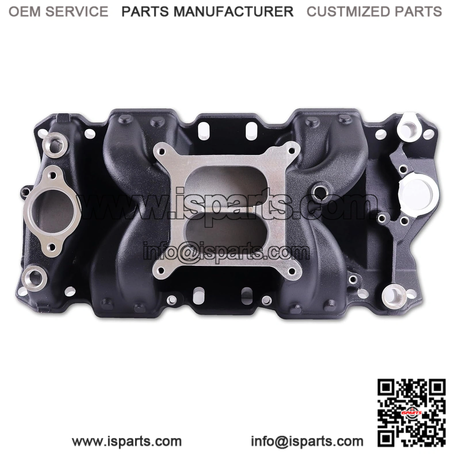 7501 2026 Vortec Air-Gap Intake Manifold ?C Aluminum Dual Plane Compatible with Chevy Small Block SBC 1955-1986 262 265 267 283 302 305 307 327 350 400 V8 Engine ?C Black