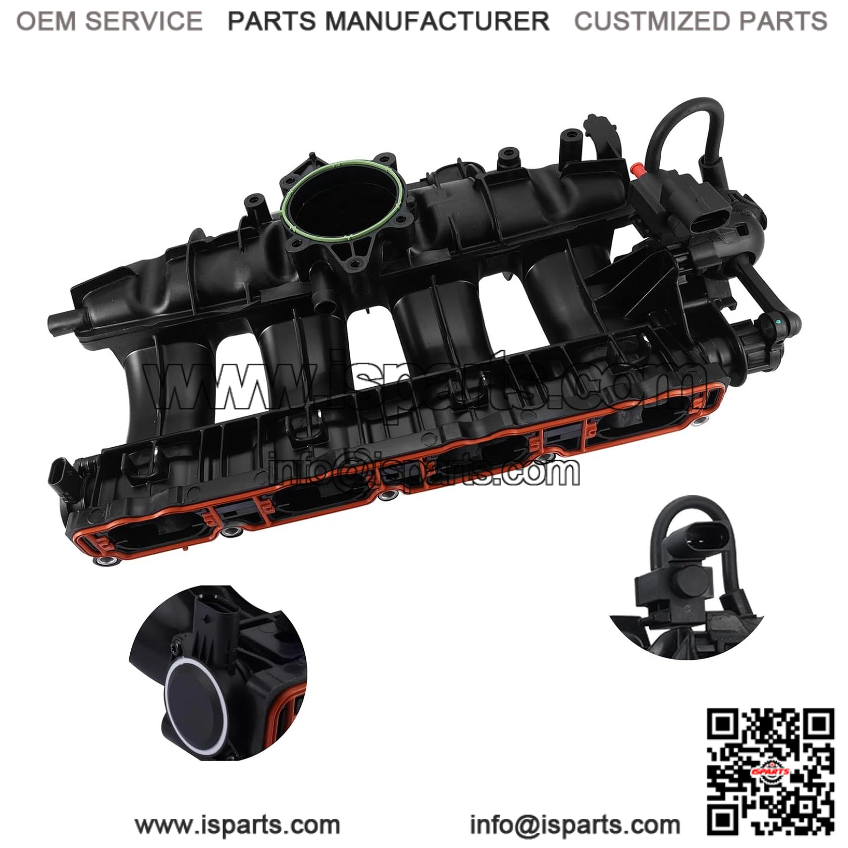 Intake Manifold Assembly with MAP Sensor for Audi A4/A4 Quattro 2009-2016, A5/A5 Quattro 2010-2014, A6/A6 Quattro 2012-2016, Q5 2011-2012 ?C L4 2.0L ?C Replaces 06H133201AT, 06H133201AN