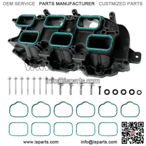 Lower Intake Manifold with Gasket for 2011-2021 Dodge Charger, Challenger, Durango, Jeep Wrangler, Grand Cherokee, RAM 1500, ProMaster, Chrysler 200, 300, Town & Country ?C 3.6L Pentastar V6 ?C Replaces 05184199AF