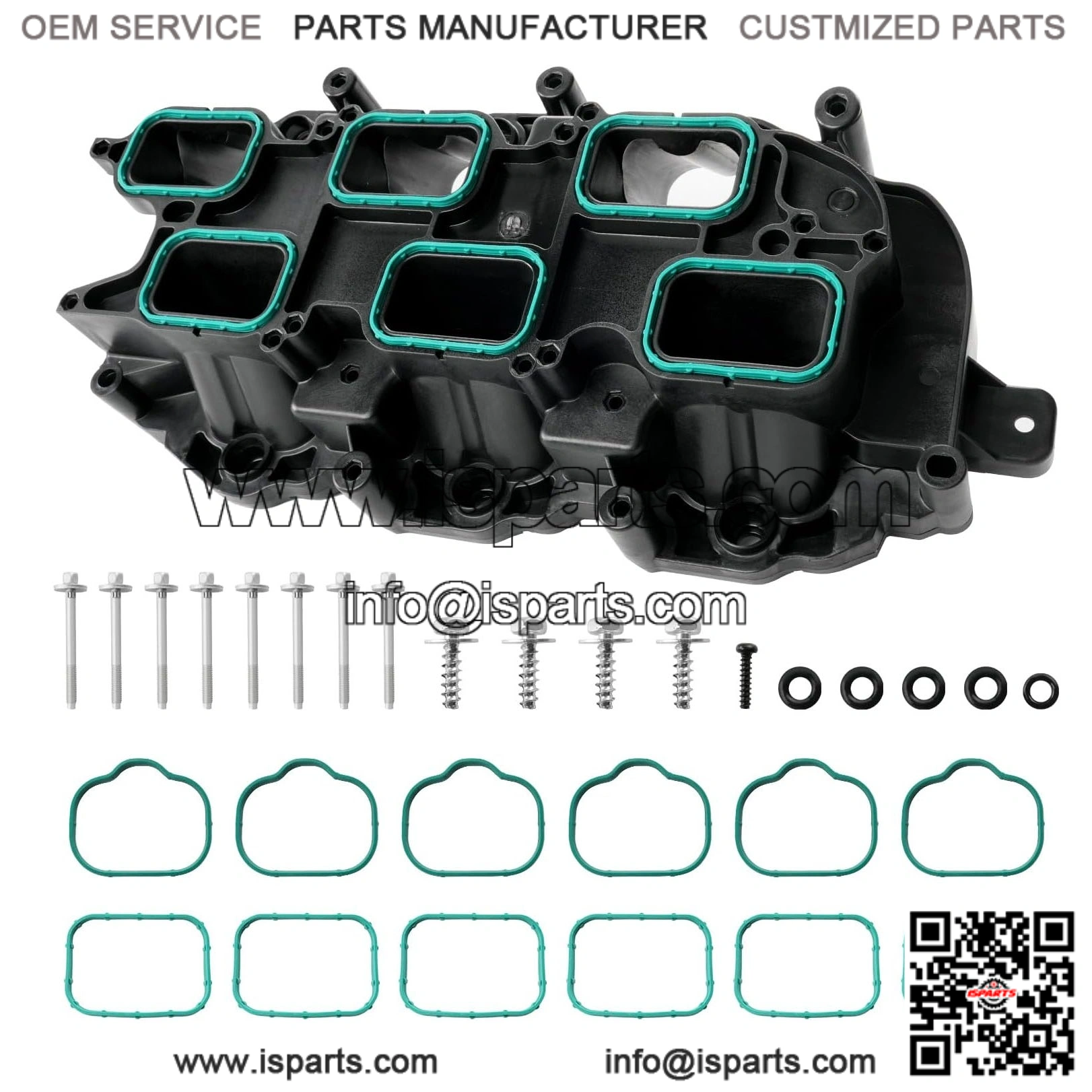 Lower Intake Manifold with Gasket for 2011-2021 Dodge Charger, Challenger, Durango, Jeep Wrangler, Grand Cherokee, RAM 1500, ProMaster, Chrysler 200, 300, Town & Country ?C 3.6L Pentastar V6 ?C Replaces 05184199AF
