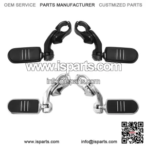 Short Angled Highway Engine Guard Footpegs ?C 1 1/4" Fit for Harley Touring