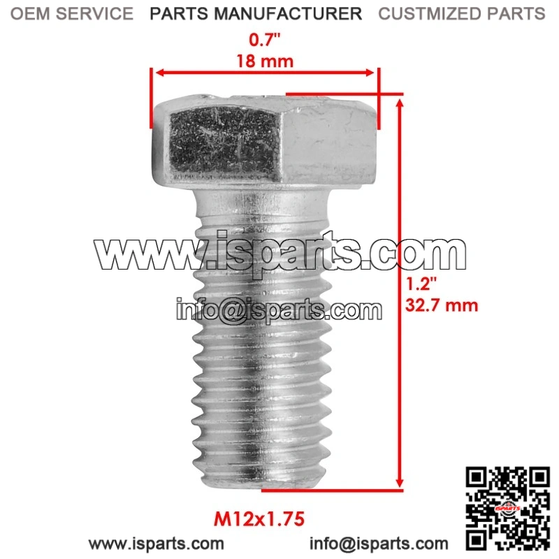 John Deere M12x1.75 LX289 2038R 19M7872 Deck Blade Bolt & Washer - Image 2