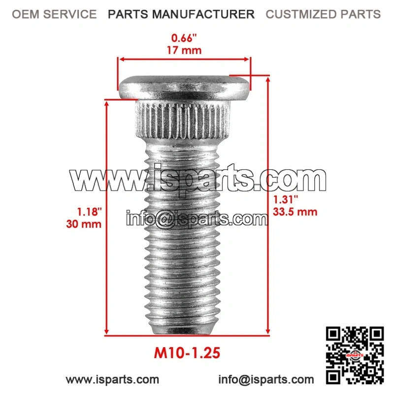 Yamaha 1P0-F5411-00-00 90114-10804-00 8 Wheel Hub Stud Bolt - Image 2