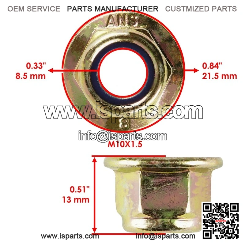 Polaris 7518467 7547313 x2 Rear Bearing Carrier Lower Bolt & Nut - Image 3