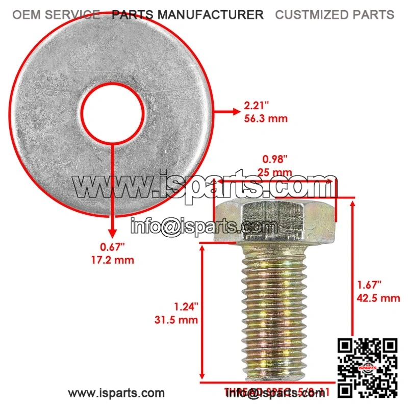 Exmark Toro 103-1026 1-800848 1-513208 Deck Spindle Blade Bolt & Washer - Image 2