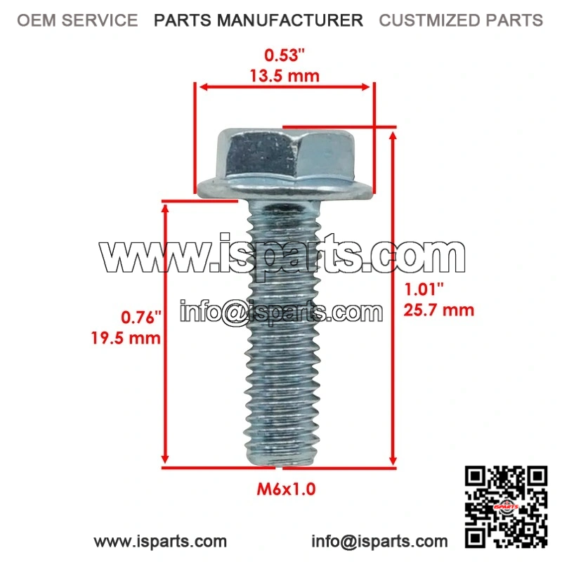 Polaris RZR Ranger Sportsman Hawkeye M6 X 1.0 / Qty 12 7518529 Bolt Screw - Image 2