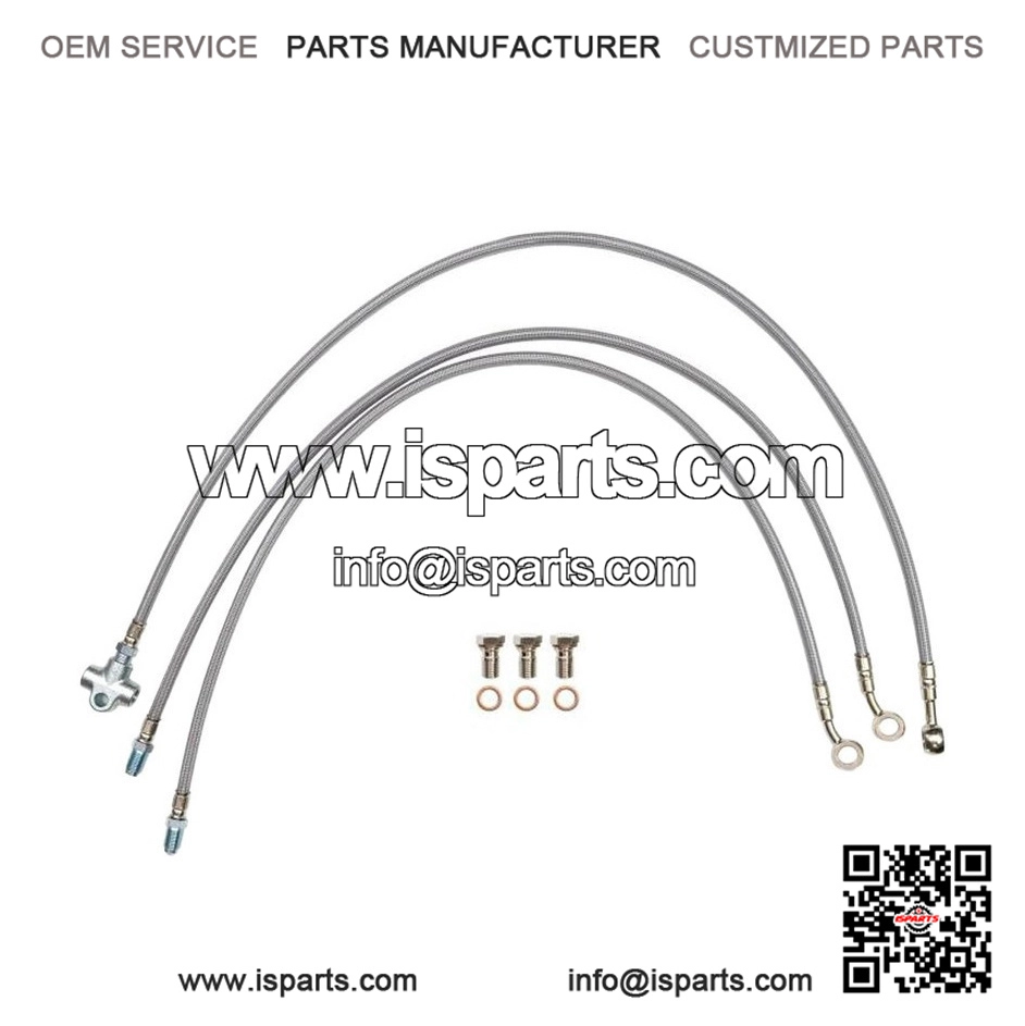 Stainless Steel +2 Inch Braided Brake Line Kit for Yamaha Raptor 660, 700