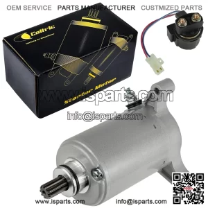 Starter Motor and Relay Solenoid for Yamaha Warrior 350 YFM350 (1987-2004)