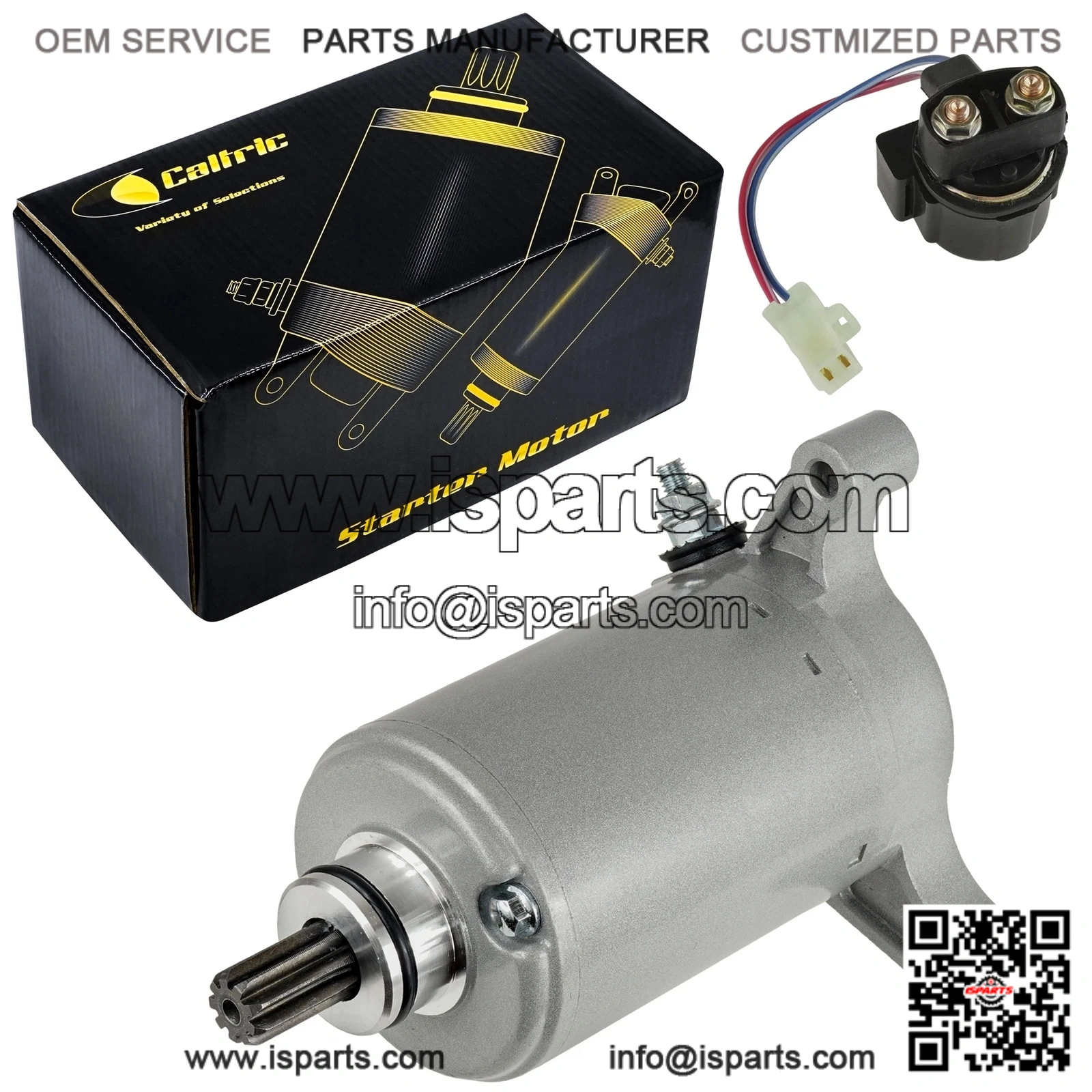Starter Motor and Relay Solenoid for Yamaha Warrior 350 YFM350 (1987-2004)