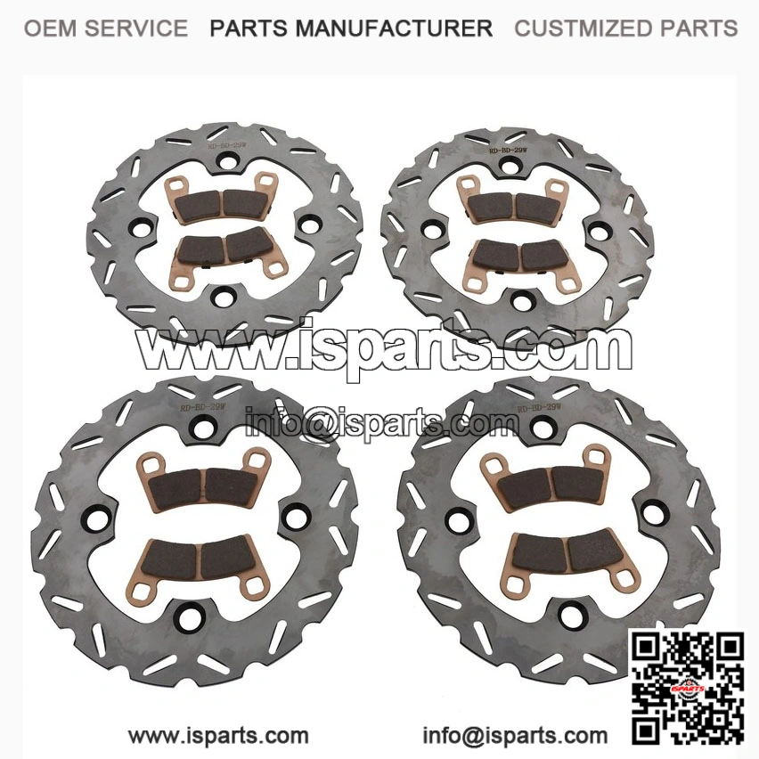 Riptide Front & Rear Brake Rotors and Pads Kit for 2015-2017 Polaris RZR 900 Razor