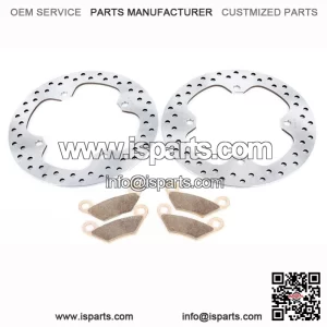 Front Brake Rotors and Brake Pads Kit for 2015-2017 Polaris Sportsman SP 850 Touring | Complete Front Brake Assembly