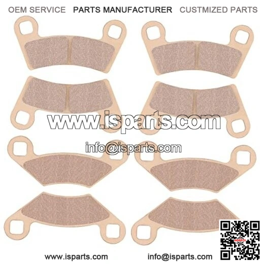 Front & Rear Brake Pads Sintered for Polaris RZR 570 2012-2019, Sintered-golden